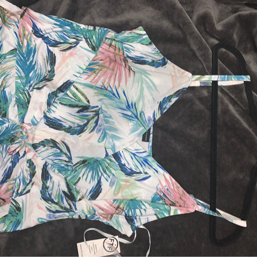 Floral cross top